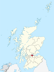 Pozicija Falkirka na karti Škotske