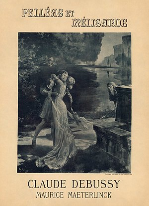 Poster for the première of Claude Debussy and Maurice Maeterlinck's Pelléas et Mélisande