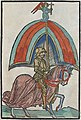 Image 5 Knight Illustration: Anton Sorg; Restoration: Lise Broer A knight, a member of the warrior class of the Middle Ages in Europe, in Gothic plate armour, from a German book illustration published 1483. The modern concept of the knight is as an elite warrior sworn to uphold the values of chivalry, faith, loyalty, courage and honour. Knighthood as known in Medieval Europe was characterized by the combination of two elements: feudalism and service as a mounted combatant. Both arose under the reign of the Holy Roman Emperor Charlemagne, from which the knighthood of the Middle Ages can be seen to have had its genesis. More featured pictures