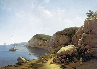 A view of the Syukeyevo "Mountains", on the Volga, in the Kazan Governorate[6] (1840)