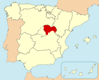 Letak Provinsi Guadalajara di Spanyol