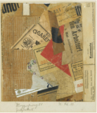 Schwitters, Merz-drawing 85, Zig-Zag Red, 1920, collage