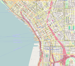 Lumen Field trên bản đồ Trung tâm thành phố Seattle