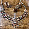 Traditional Sindhi Kundan necklace and earrings
