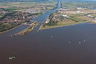 Kiel-Canal as seen from the North-Sea