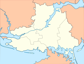 Приморське. Карта розташування: Херсонська область