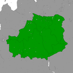 Mapa Białoruskiej Republiki Ludowej