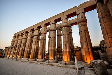 Papyriform columns of the Luxor Temple