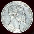 Ιταλικό ασημένιο νόμισμα 5 λιρών του 1851. Απεικονίζει τον βασιλιά της Σαρδηνίας Βιτόριο Εμμανουέλε τον 2ο της Σαβοΐας.