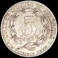 1909 reverse, CENTS under small 5