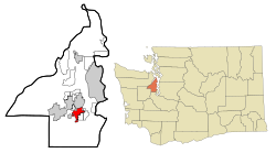 Location of Port Orchard in Kitsap County