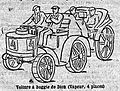de Dion-Bouton steam Voiture a boggie Count de Dion finished first Le Petit Journal – Contest for Horseless Carriages, Paris-Rouen. Le Petit Journal Sunday 22 July 1894