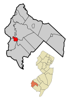 Location of Salem in Salem County, New Jersey