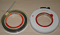 Two small 1/2" tapes, front and back