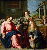 Cristo na casa de Marta e Maria (1605) no Museu de História da Arte em Viena