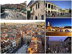 A collage of the city of Verona