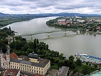 At Esztergom and Štúrovo, the Danube separates Hungary from Slovakia.