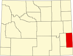 Karte von Goshen County innerhalb von Wyoming