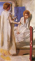 Ecce Ancilla Domini (1850), de Dante Gabriel Rossetti, Tate Gallery, Londres.