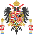 بازوهای سلطنتی هابسبورگ اسپانیا ، همانطور که توسط چارلز اول اسپانیا (۱۵۱۶-۱۷۰۰) و در بازوهای تولدو استفاده شد