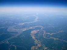 The winding Tennessee River