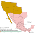 Southwestern US and Mexico animation