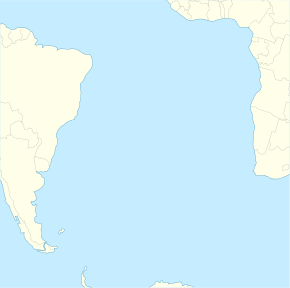 트리스탄다쿠냐은(는) 남대서양 안에 위치해 있다