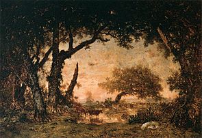 Luminiş în pădurea Fontainebleau, amurg, 1848-1851 - Muzeul Louvre, Paris