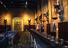 Hogwarts katta zali – pavilliondagi film dekoratsiyalari