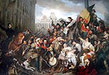 Tafereel van de Septemberdagen 1830 op de Grote Markt te Brussel, Wappers