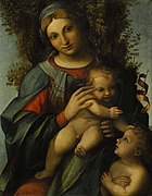 『聖母子と幼児聖ヨハネ』1514年から1515年の間 ヴィクトリア国立美術館所蔵