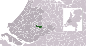 Ligking vaan Bergambacht in Zuid-Holland (situatie 2009)