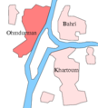 Օմդուրմանի, Խարթումի և Հյուսիսային Խարթումի (Բահրի) քարտեզը