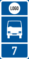 Mini-bus stop for authorised mini-buses with line number