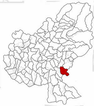 Localização de Sângeorgiu de Pădure no distrito de Mureș