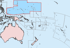 Karta över förvaltarskapsområdet i Stilla havet.