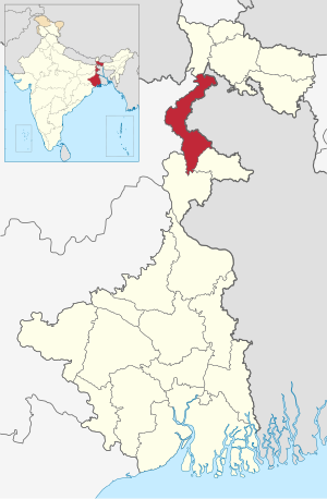 Location of Uttar Dinajpur in West Bengal