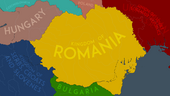 Map of Greater Romania in 1924, after consolidating the borders of the Treaty of Trianon.