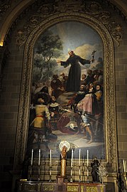 Retablo de la capilla de San Bernardino de la Basílica de San Francisco el Grande, con el lienzo de Goya San Bernardino de Siena predicando ante Alfonso V de Aragón (1781-1783).