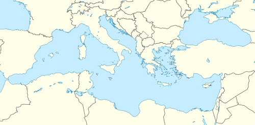 A map of the Mediterranean showing the ports Nebojša visited during her escape