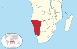 Mapa ya Namibia