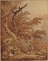 Կանայք բնության գրկում (մոտ. 1773), թանաք, կավիճ, 36.6 x 28.7 սմ, Մետրոպոլիտեն թանգարան