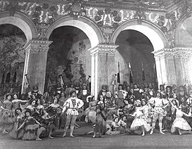 Сцена из балета «Аленький цветочек» Ф. Гартмана (3 акт, финал). Большой театр, 1911