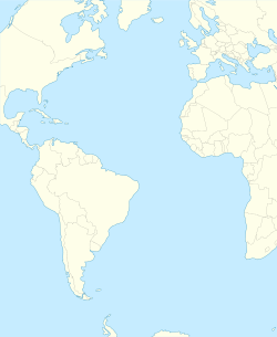 Ligging van Inaccessible-eiland op 'n kaart (Atlantiese Oseaan)