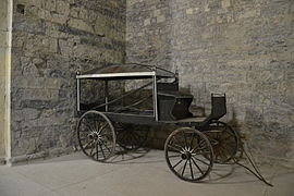 Ancient hearse hippomobile (France)