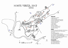 Map of the Monte Verità site, 2017