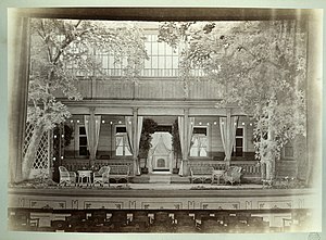 Фото декорации 4-го действия спектакля, Малый театр, начало 1917 года