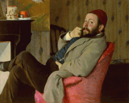 Portrait de Diego Martelli au fauteuil rouge (1879), Palais Pitti