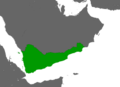 Wilayah Kekuasaan Himyar Pada Puncak Kekuasaannya Tahun 390 M