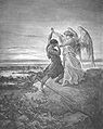 雅各与天使摔跤，1855
